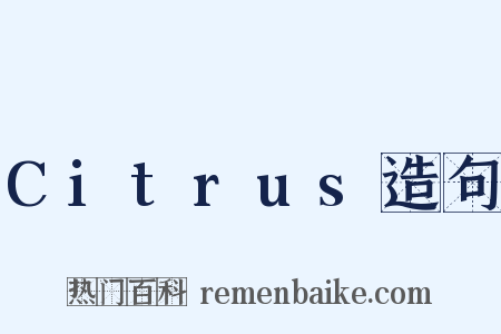 Citrus造句是什么意思的图片